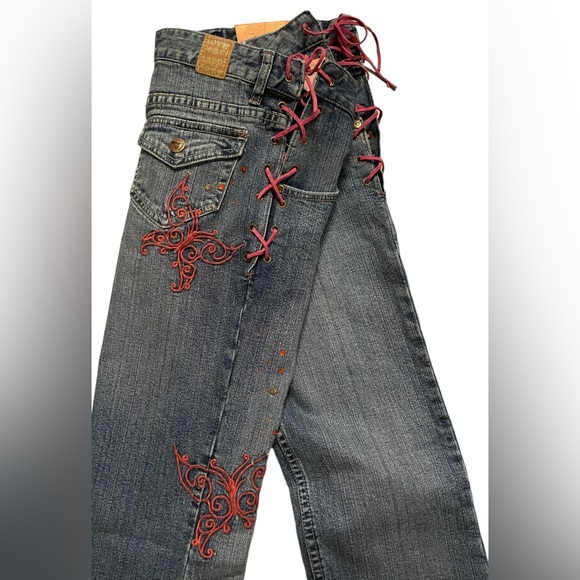 VTG Lace-Up Mudd Jeans Flares - Picture 8 of 12